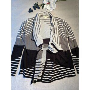 Anthropologie Staring at the Stars Striped Open Front Cardigan Sweater XS Aztex